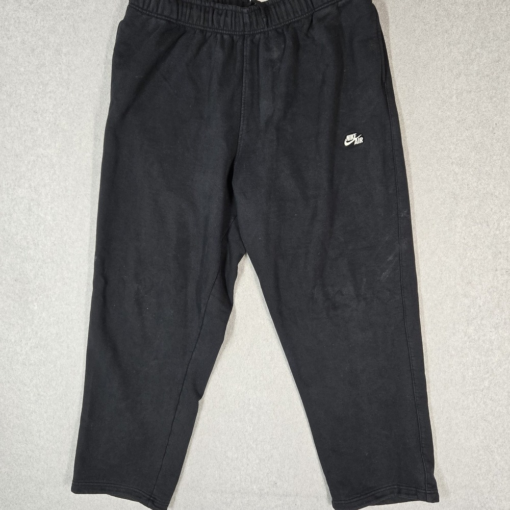 Nike Men Activewear Pants XL Black Embroidered Cargo Sweatpants Nike Air Logo